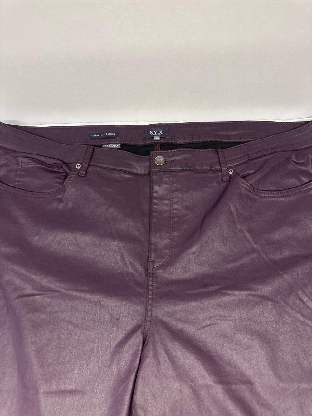 NYDJ Women’s Plum Coated Skinny Jeans